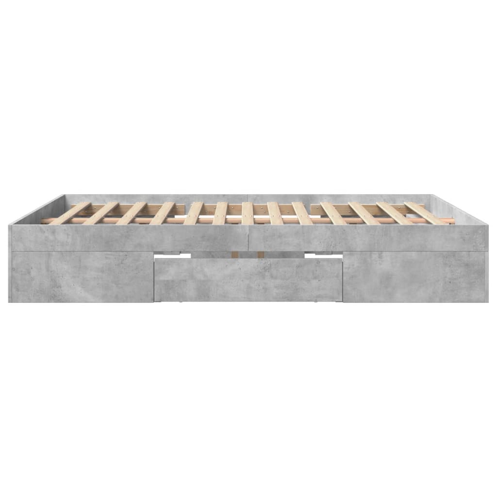 vidaXL Rama łóżka bez materaca Betonowa szarość 160x200cm