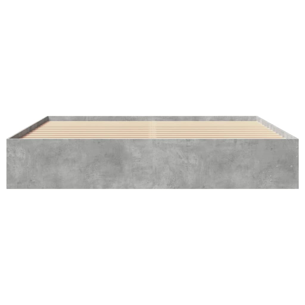 vidaXL Rama łóżka bez materaca Betonowa szarość 180x200cm