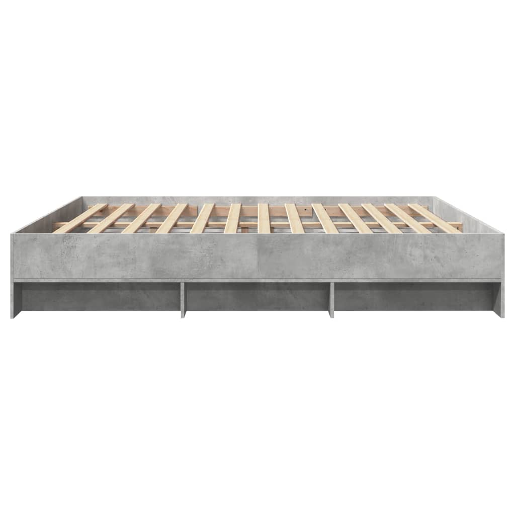 vidaXL Rama łóżka bez materaca Betonowa szarość 180x200cm