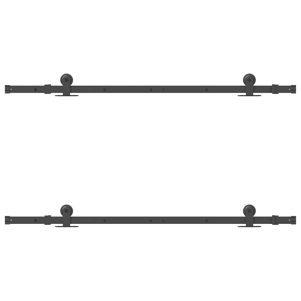 vidaXL System do montażu drzwi przesuwnych, 152,5 cm, stal, czarny