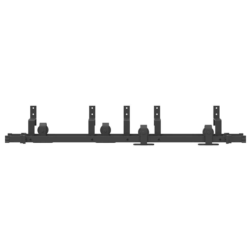 vidaXL System do montażu drzwi przesuwnych, 152,5 cm, stal, czarny