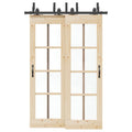 vidaXL System do montażu drzwi przesuwnych, 152,5 cm, stal, czarny