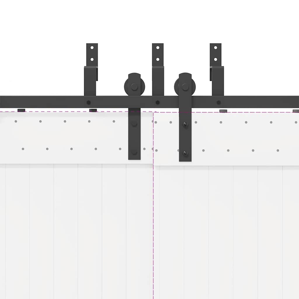 vidaXL System do montażu drzwi przesuwnych, 400 cm, stal, czarny