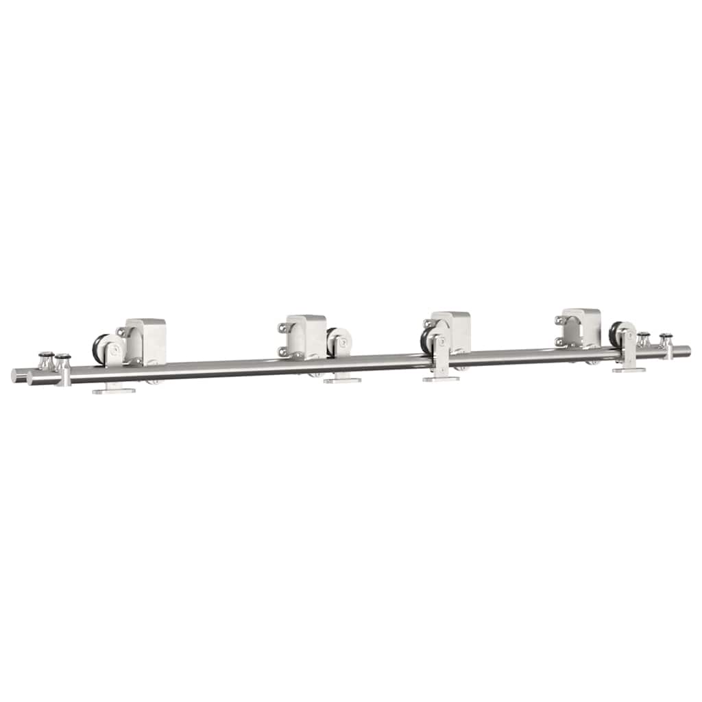 vidaXL System do mocowania drzwi przesuwnych, 183 cm, stal, srebrny