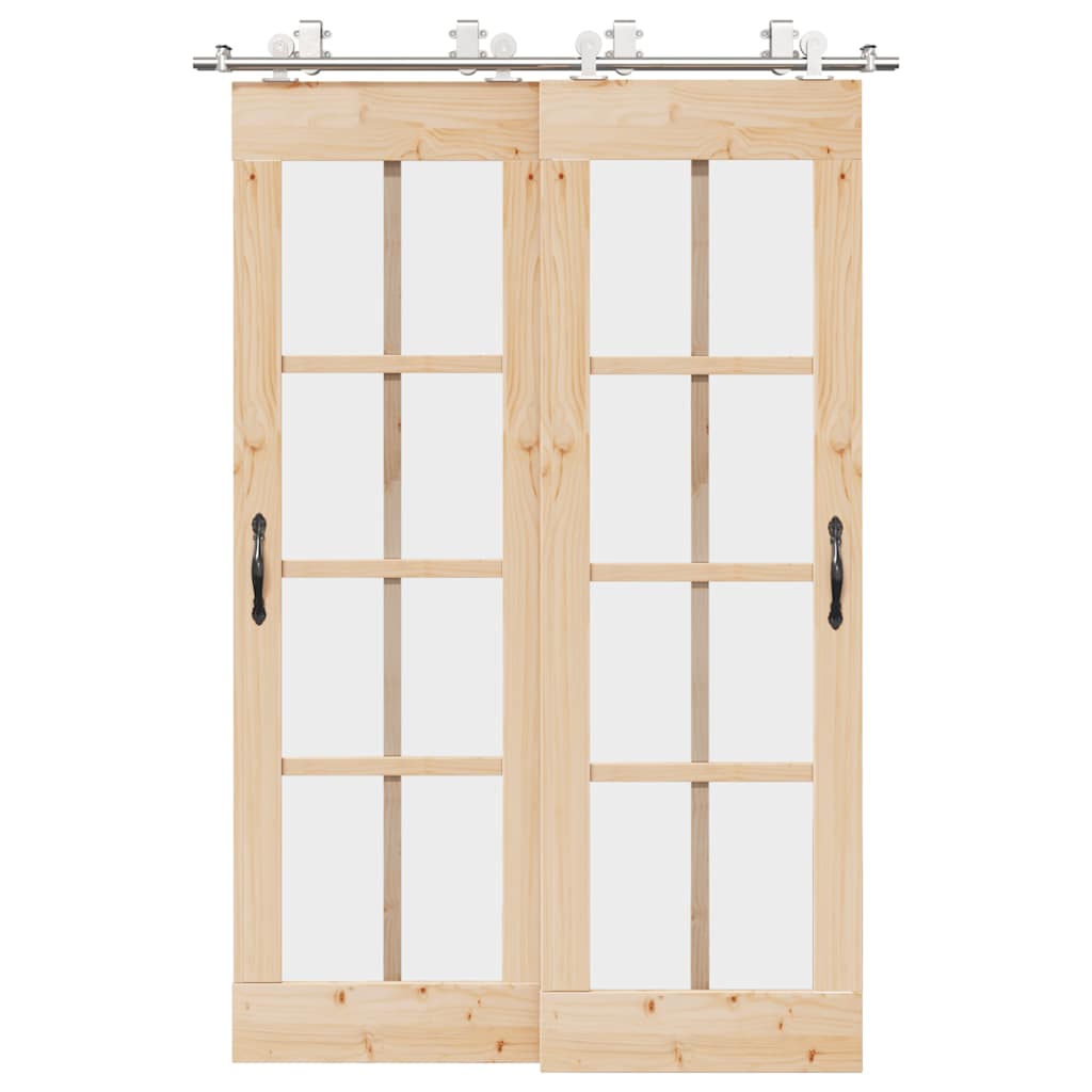 vidaXL System do mocowania drzwi przesuwnych, 183 cm, stal, srebrny