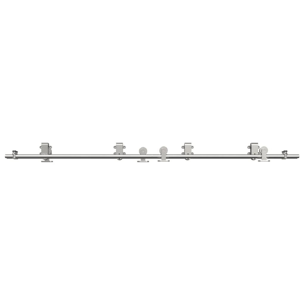 vidaXL System do mocowania drzwi przesuwnych, 200 cm, stal, srebrny