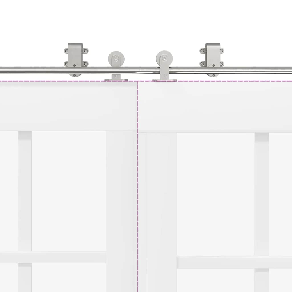 vidaXL System do mocowania drzwi przesuwnych, 200 cm, stal, srebrny
