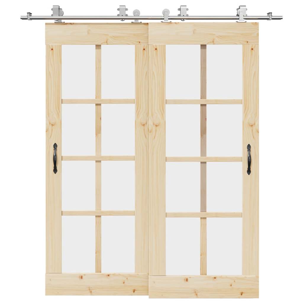 vidaXL System do mocowania drzwi przesuwnych, 200 cm, stal, srebrny