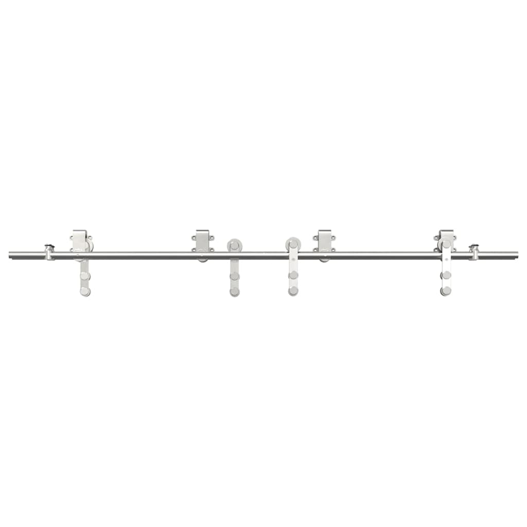 vidaXL System do mocowania drzwi przesuwnych, 183 cm, stal, srebrny