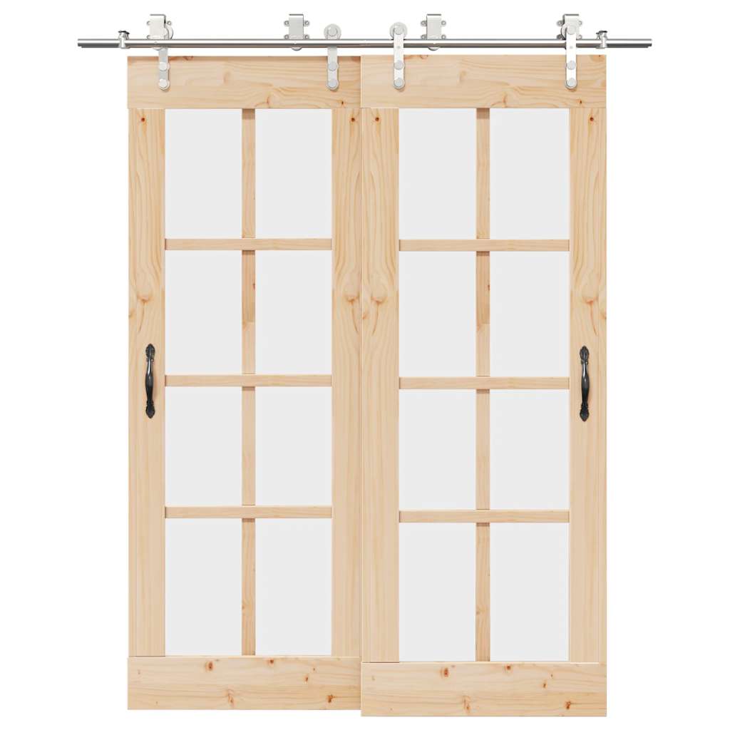 vidaXL System do mocowania drzwi przesuwnych, 183 cm, stal, srebrny