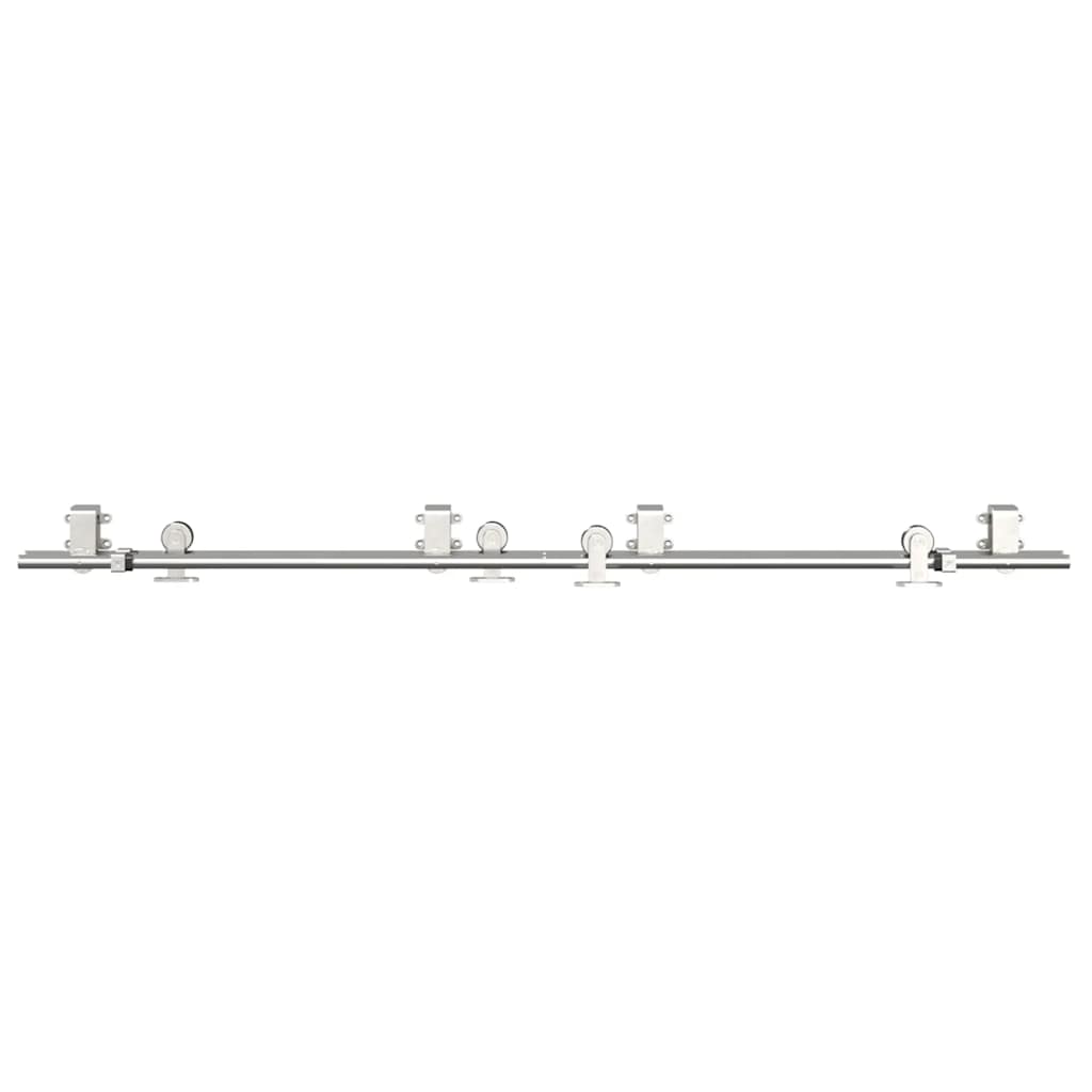 vidaXL System do mocowania drzwi przesuwnych, 183 cm, stal, srebrny