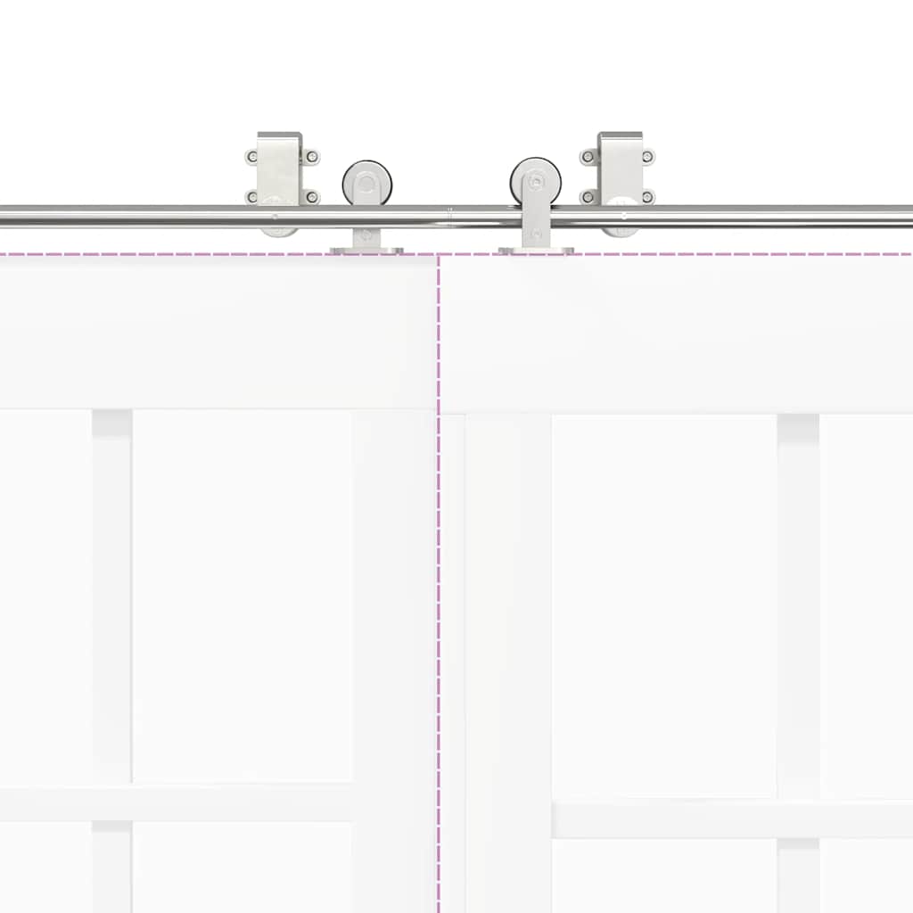 vidaXL System do mocowania drzwi przesuwnych, 183 cm, stal, srebrny