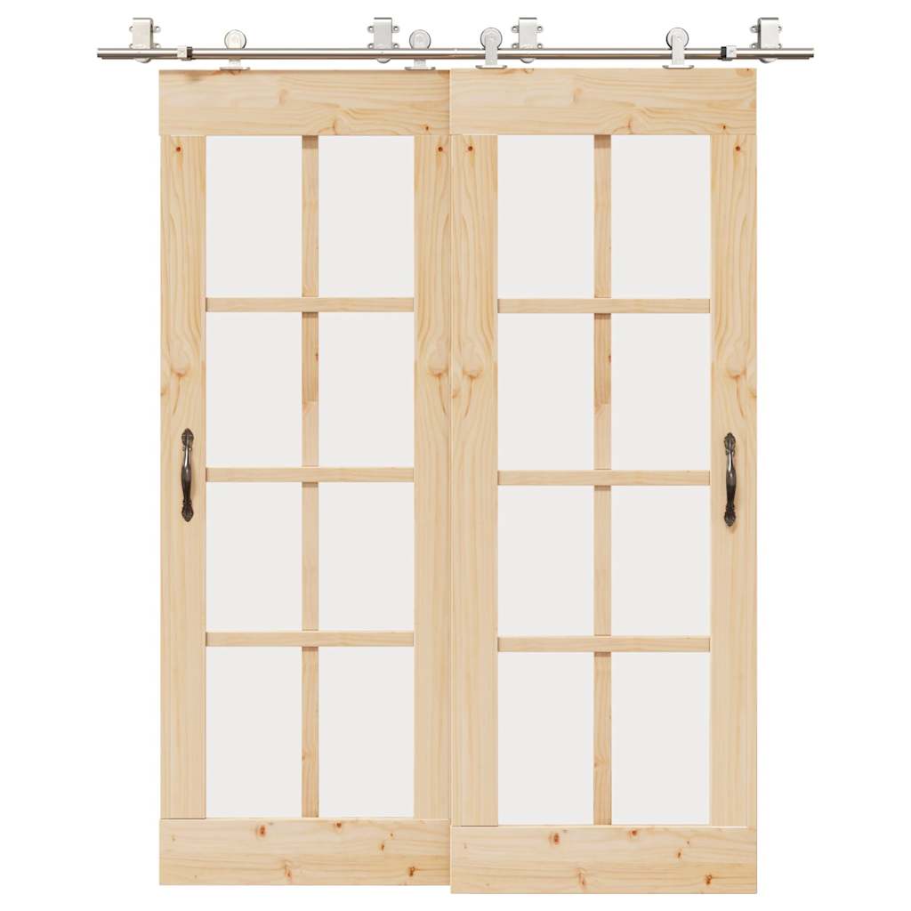 vidaXL System do mocowania drzwi przesuwnych, 183 cm, stal, srebrny