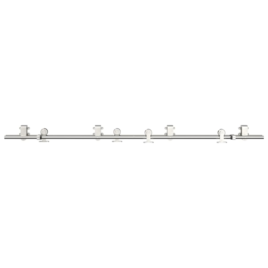 vidaXL System do mocowania drzwi przesuwnych, 200 cm, stal, srebrny