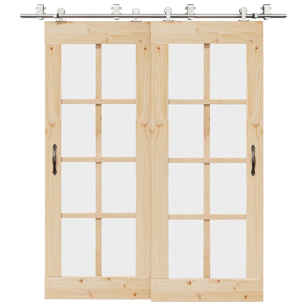 vidaXL System do mocowania drzwi przesuwnych, 200 cm, stal, srebrny