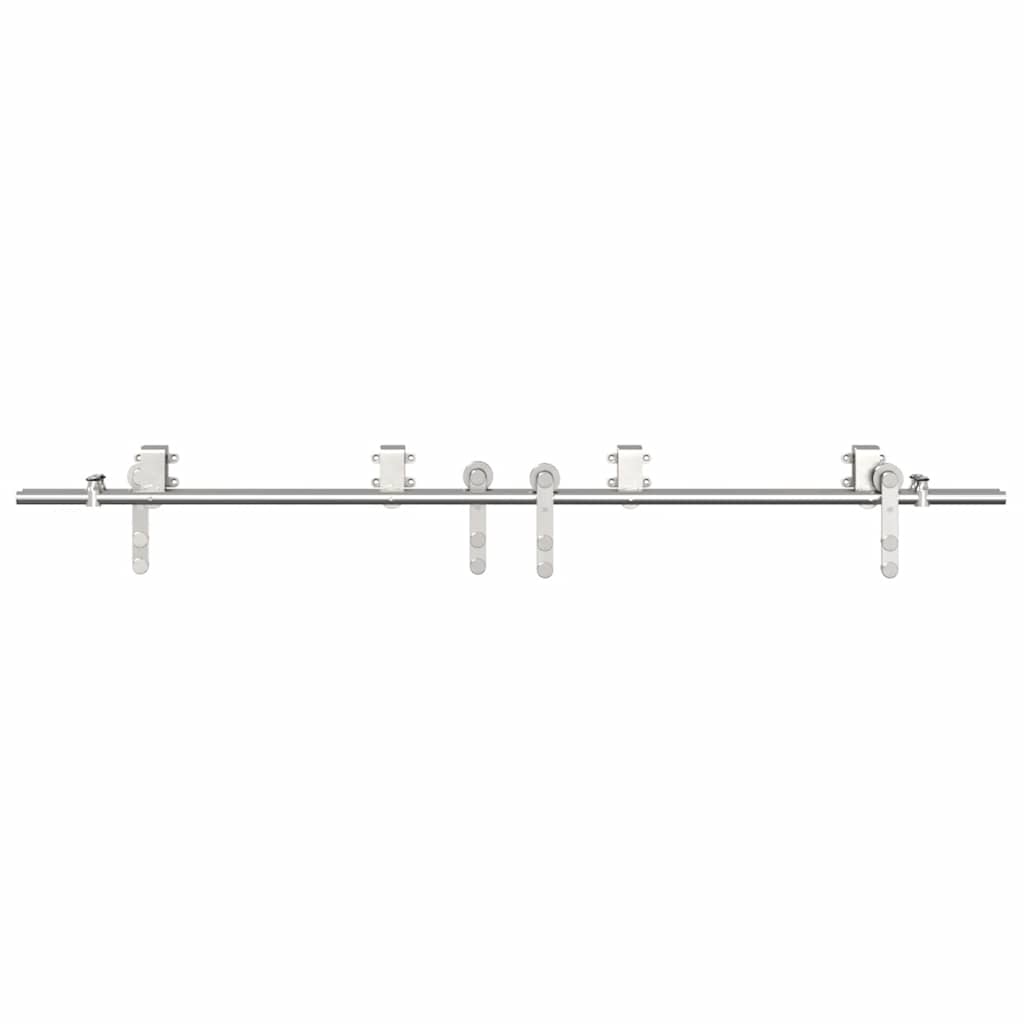 vidaXL System do mocowania drzwi przesuwnych, 183 cm, stal, srebrny
