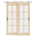 vidaXL System do mocowania drzwi przesuwnych, 183 cm, stal, srebrny