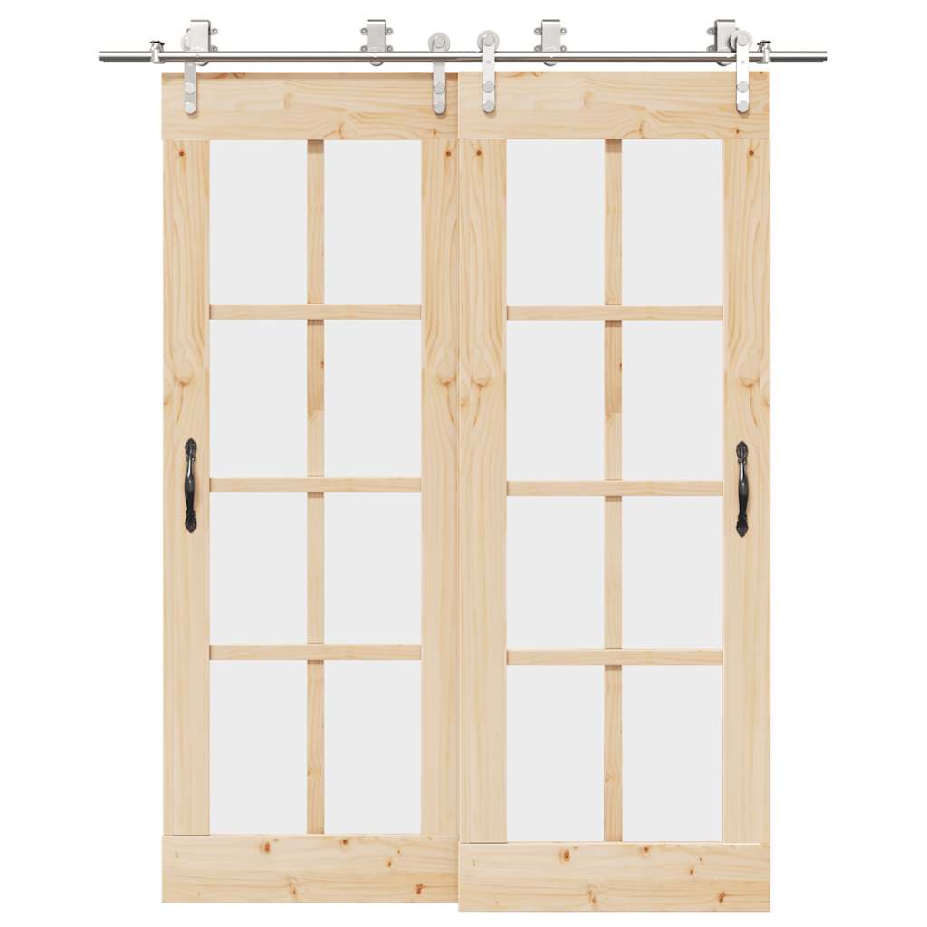 vidaXL System do mocowania drzwi przesuwnych, 183 cm, stal, srebrny