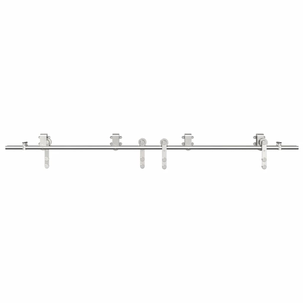 vidaXL System do mocowania drzwi przesuwnych, 200 cm, stal, srebrny