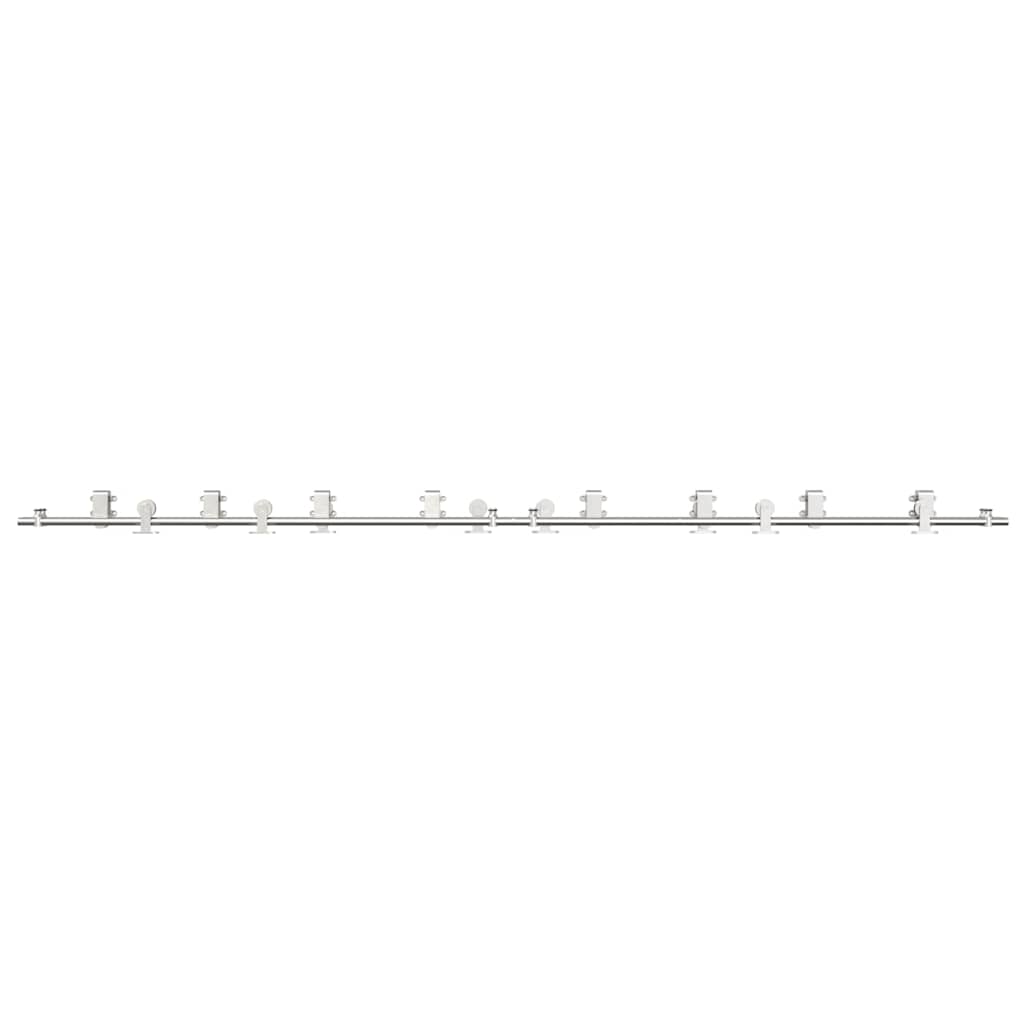 vidaXL System do mocowania drzwi przesuwnych, 366 cm, stal, srebrny
