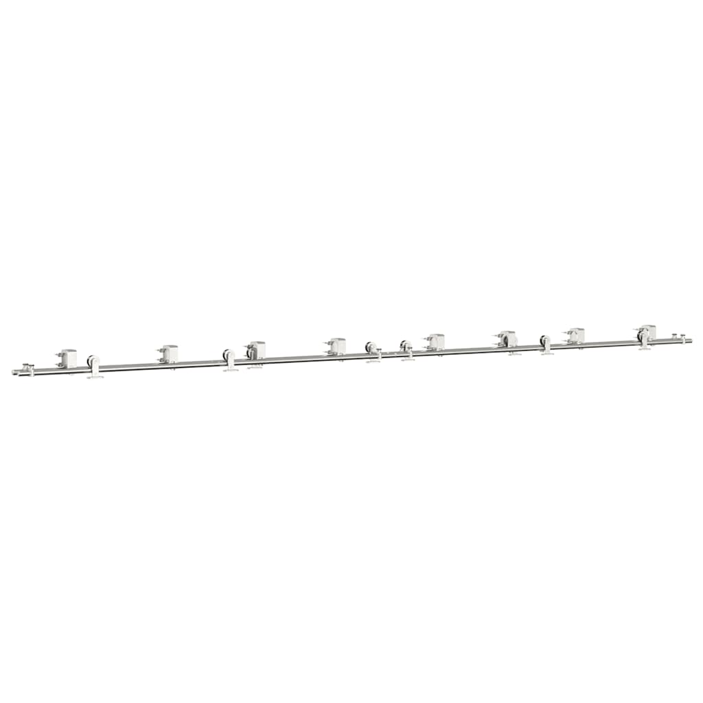 vidaXL System do mocowania drzwi przesuwnych, 400 cm, stal, srebrny
