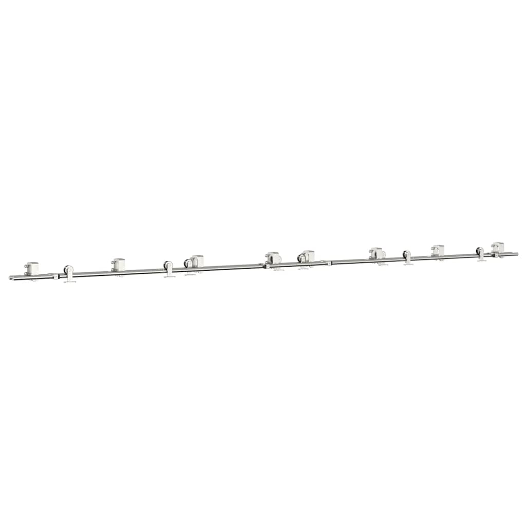 vidaXL System do mocowania drzwi przesuwnych, 400 cm, stal, srebrny