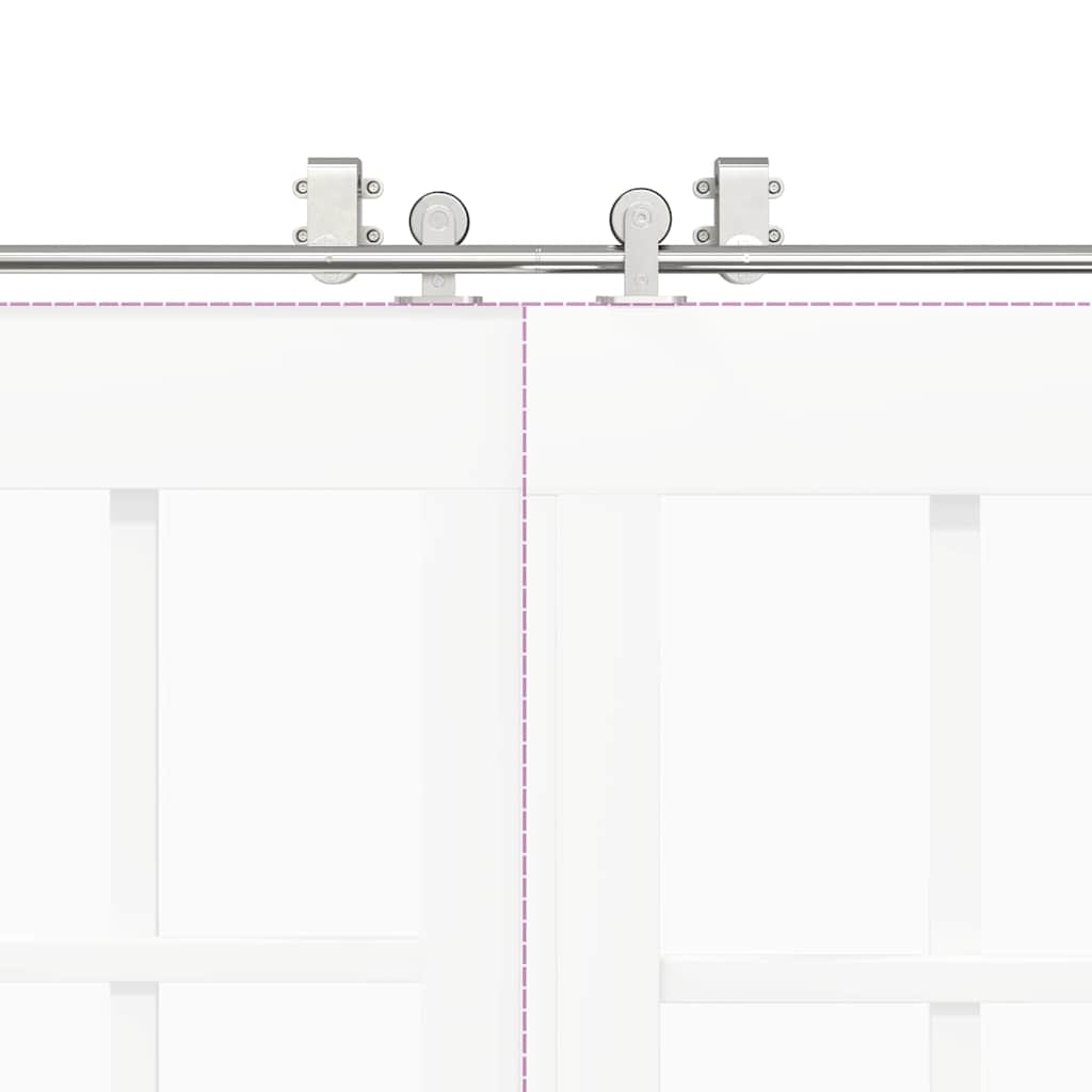 vidaXL System do mocowania drzwi przesuwnych, 400 cm, stal, srebrny