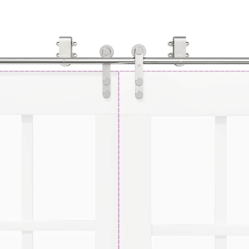 vidaXL System do mocowania drzwi przesuwnych, 400 cm, stal, srebrny