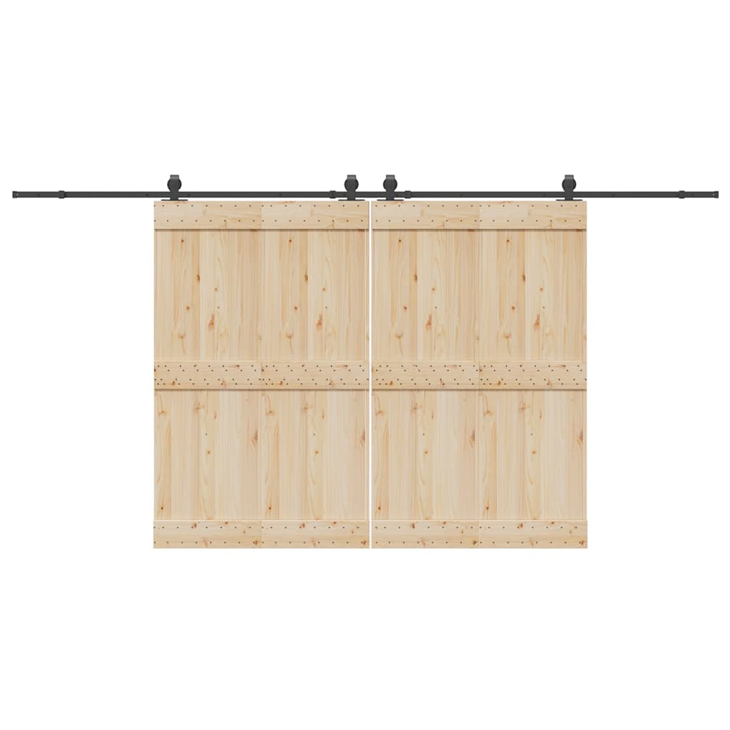 vidaXL System do montażu drzwi przesuwnych, 305 cm, stal, czarny
