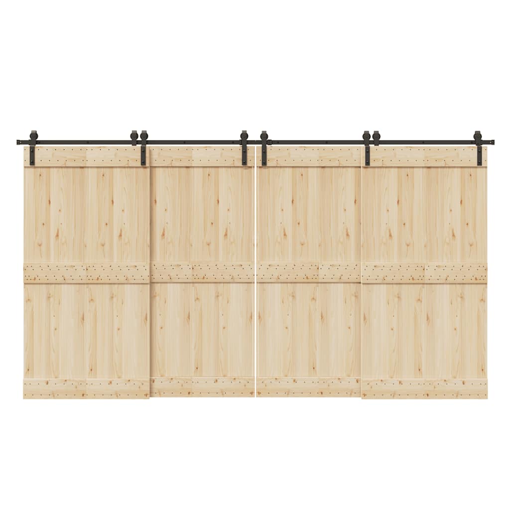 vidaXL System do montażu drzwi przesuwnych, 400 cm, stal, czarny