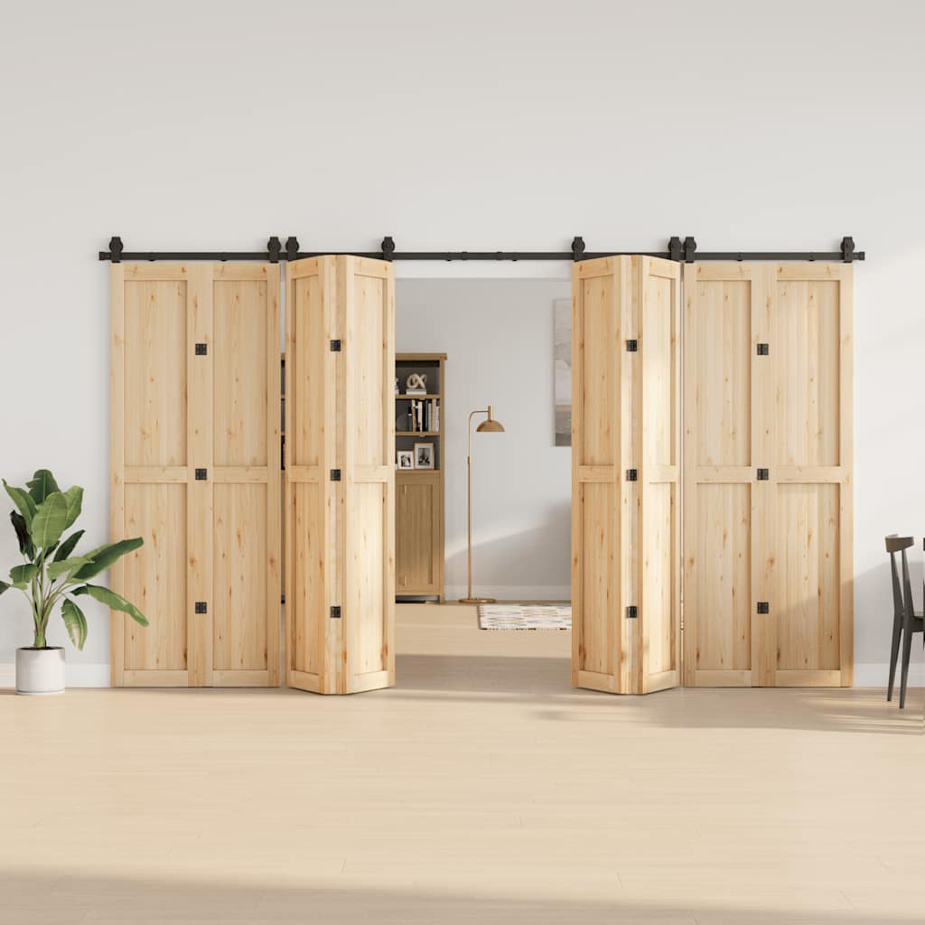 vidaXL System do montażu drzwi przesuwnych, 366 cm, stal, czarny