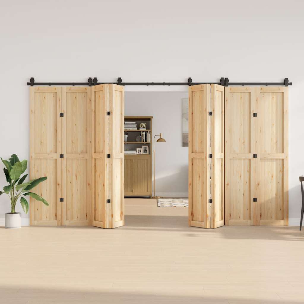 vidaXL System do montażu drzwi przesuwnych, 400 cm, stal, czarny