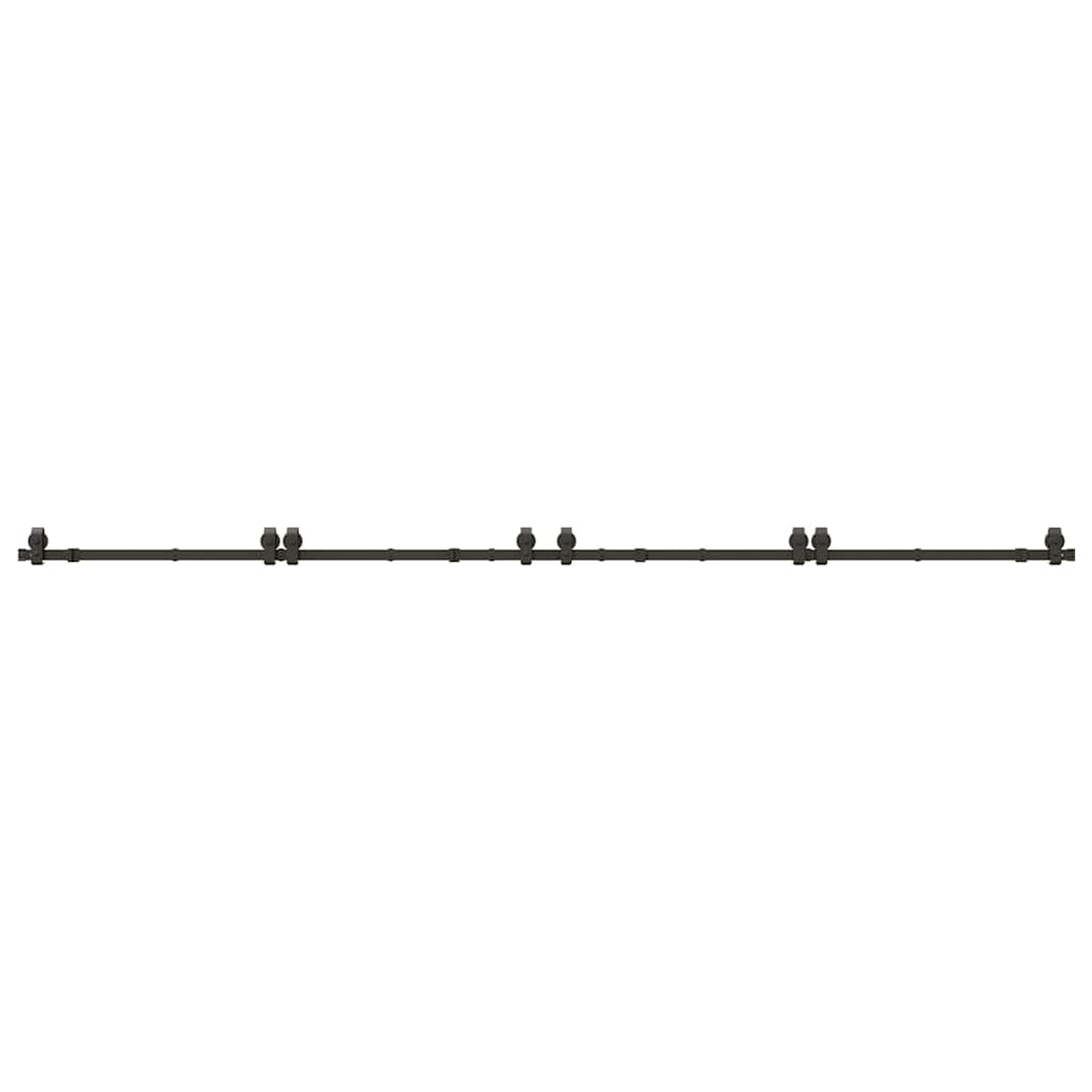 vidaXL System do montażu drzwi przesuwnych, 400 cm, stal, czarny