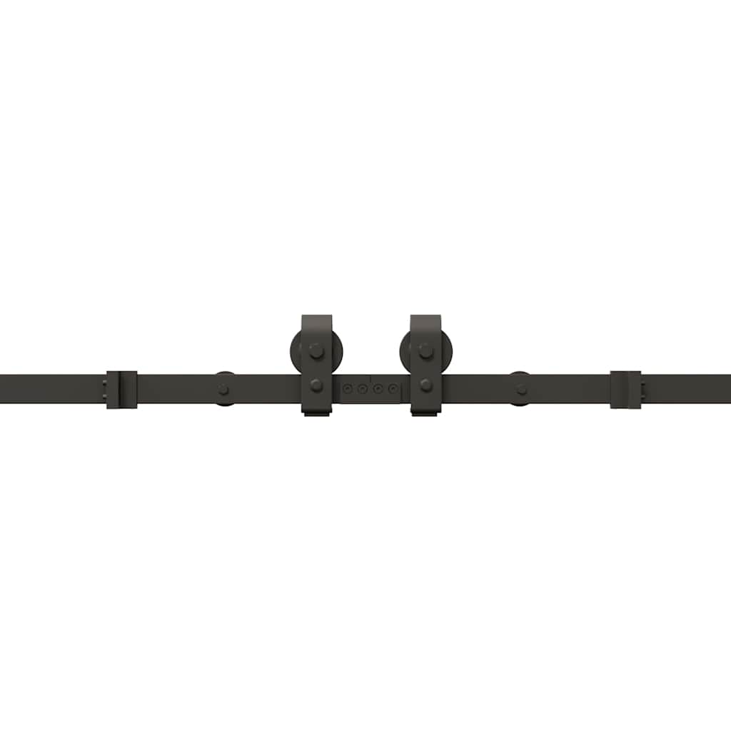 vidaXL System do montażu drzwi przesuwnych, 400 cm, stal, czarny