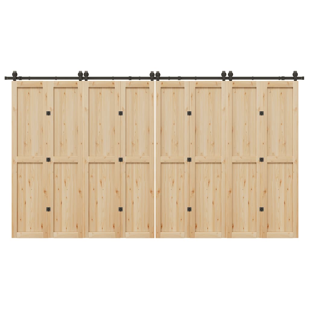 vidaXL System do montażu drzwi przesuwnych, 400 cm, stal, czarny
