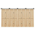 vidaXL System do montażu drzwi przesuwnych, 400 cm, stal, czarny