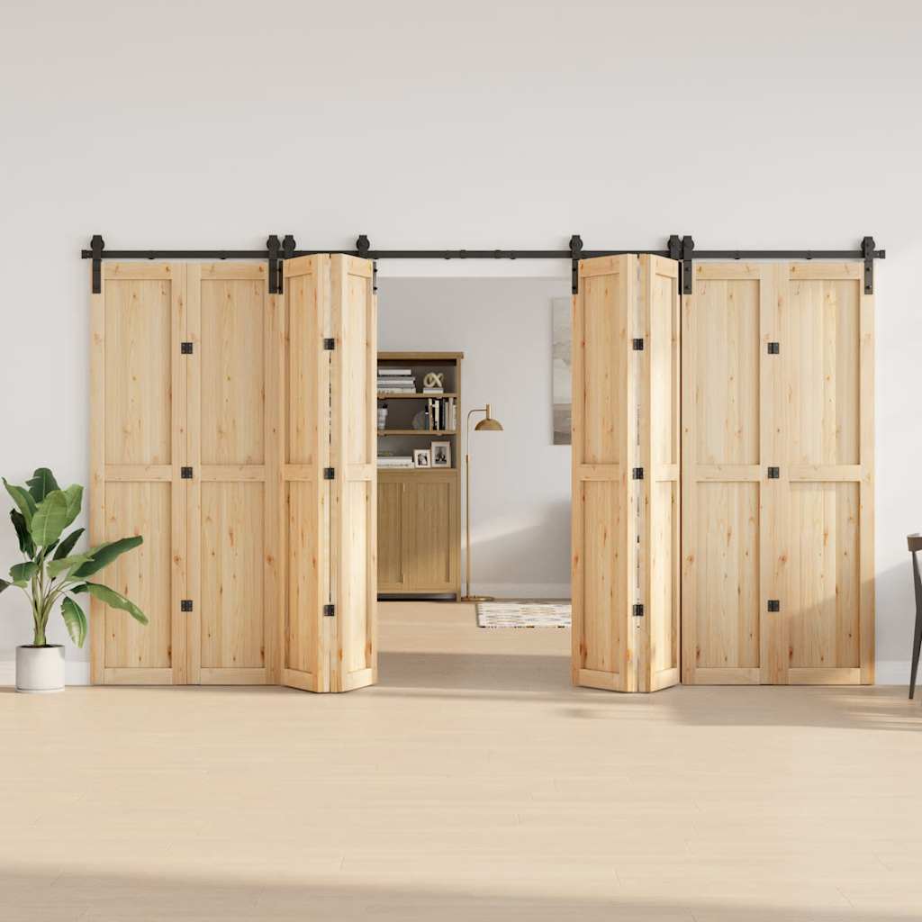 vidaXL System do montażu drzwi przesuwnych, 400 cm, stal, czarny