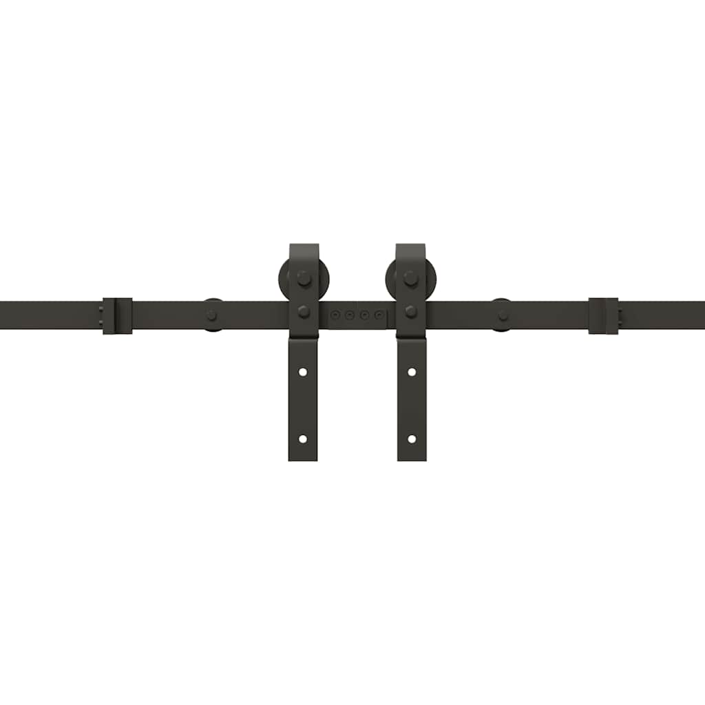 vidaXL System do montażu drzwi przesuwnych, 400 cm, stal, czarny