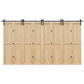 vidaXL System do montażu drzwi przesuwnych, 400 cm, stal, czarny