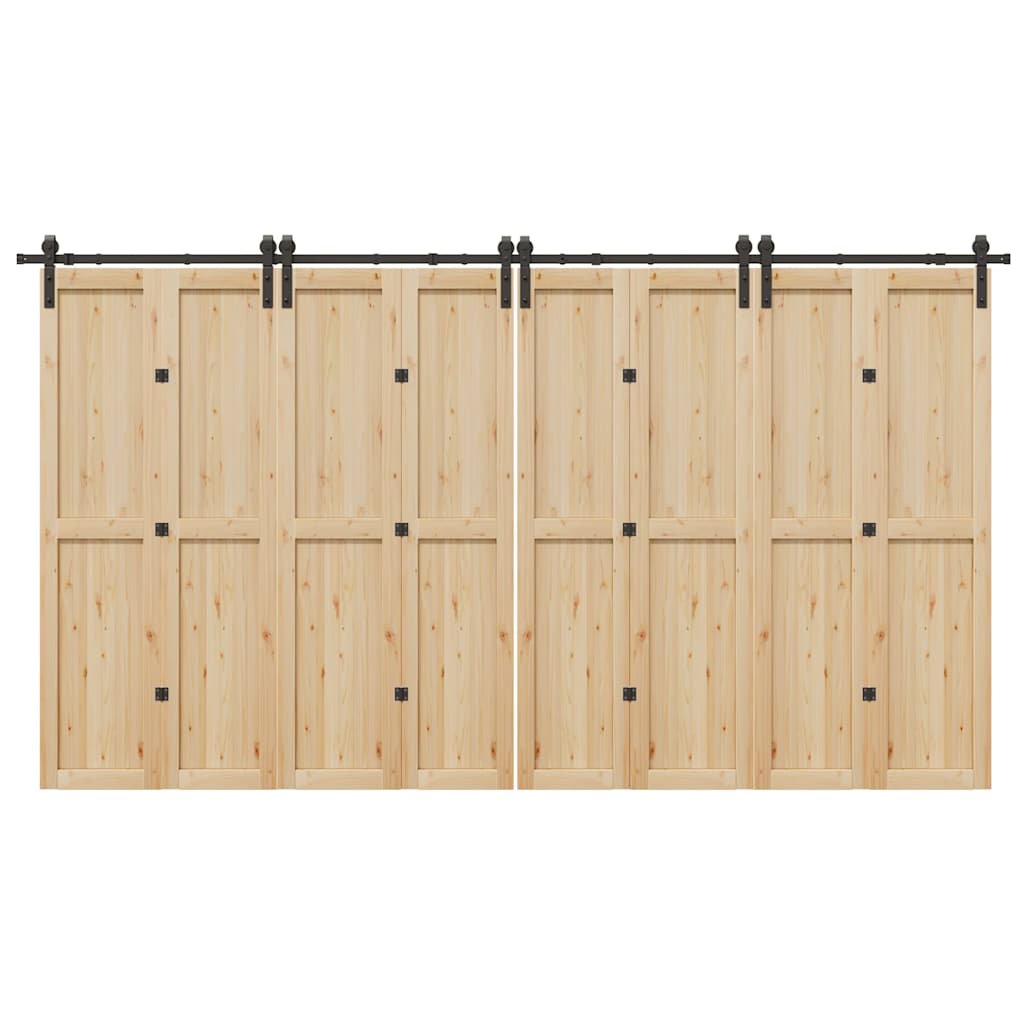 vidaXL System do montażu drzwi przesuwnych, 400 cm, stal, czarny