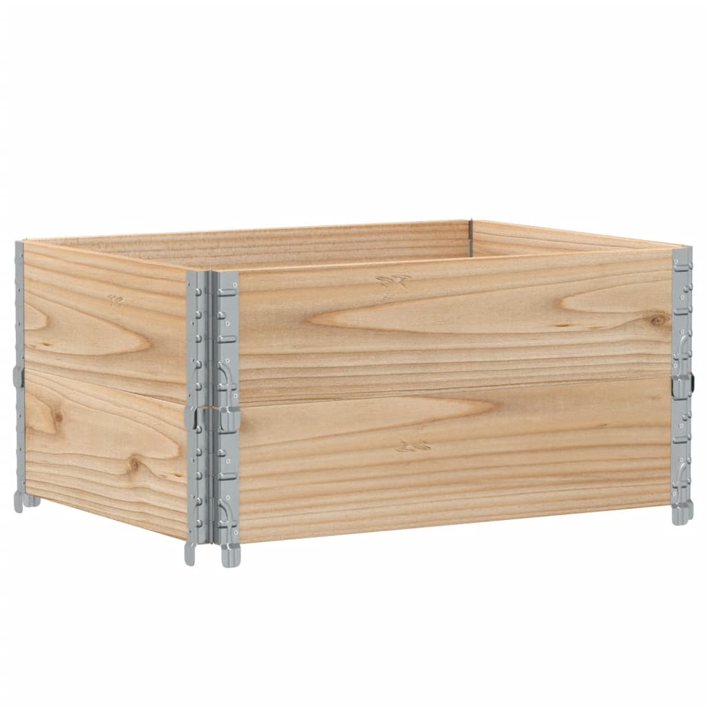 vidaXL Nadstawki paletowe, 2 szt., 80x60 cm, lite drewno sosnowe