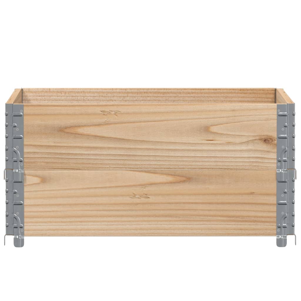 vidaXL Nadstawki paletowe, 2 szt., 80x60 cm, lite drewno sosnowe