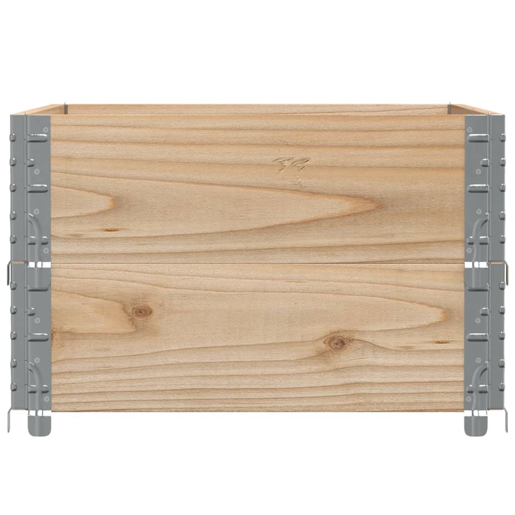 vidaXL Nadstawki paletowe, 2 szt., 80x60 cm, lite drewno sosnowe