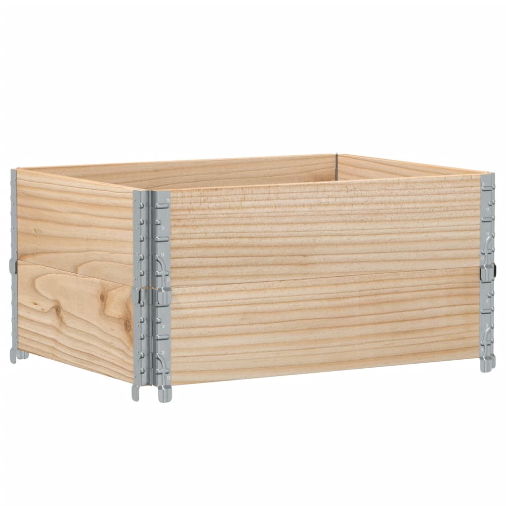 vidaXL Nadstawki paletowe, 2 szt., 80x60 cm, lite drewno sosnowe