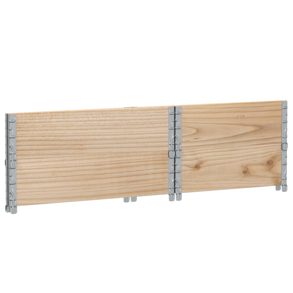 vidaXL Nadstawki paletowe, 2 szt., 80x60 cm, lite drewno sosnowe