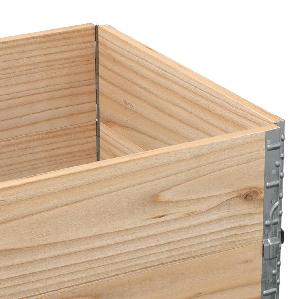 vidaXL Nadstawki paletowe, 2 szt., 80x60 cm, lite drewno sosnowe