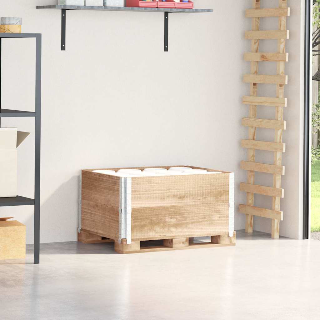 vidaXL Nadstawki paletowe, 2 szt., 80x60 cm, lite drewno sosnowe