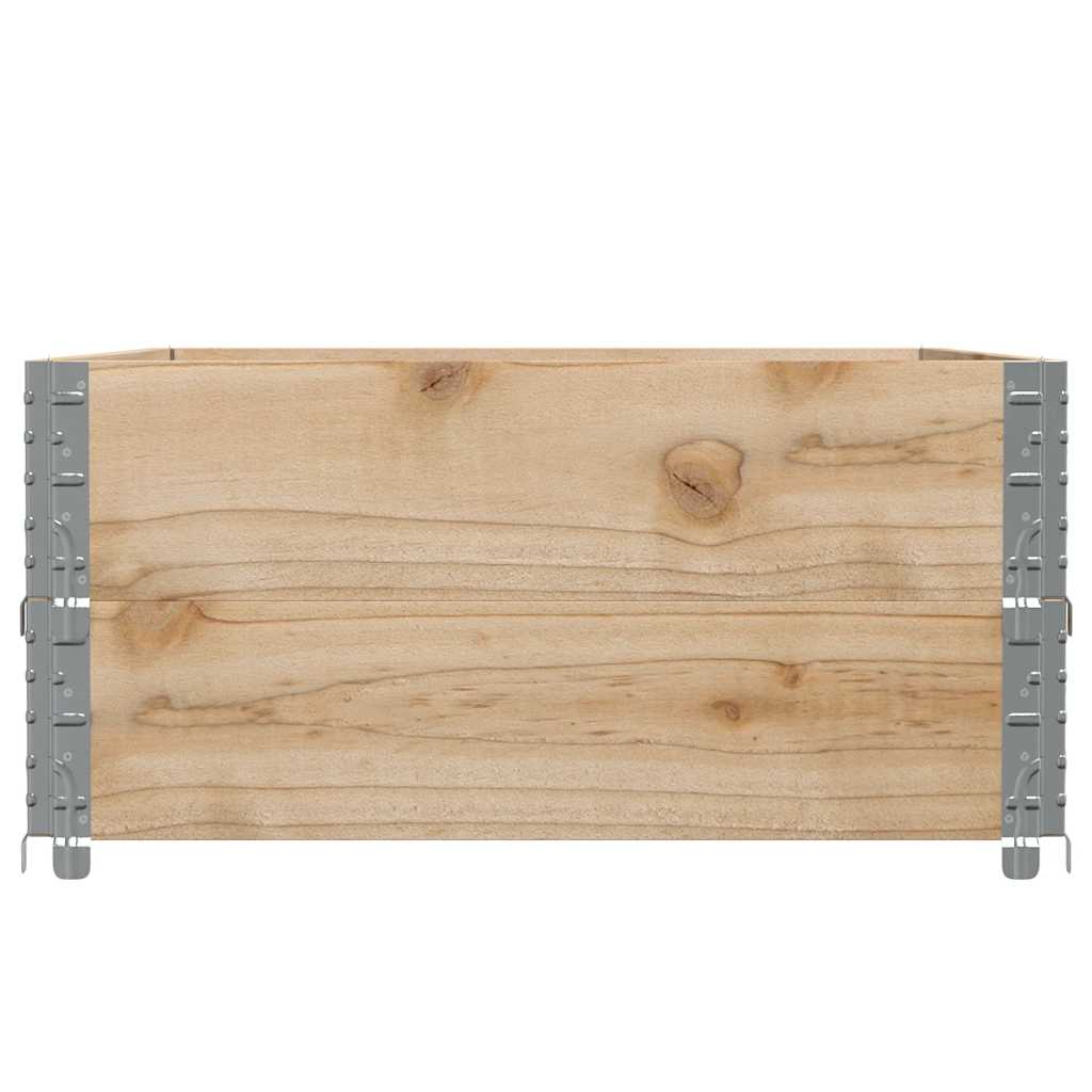 vidaXL Nadstawki paletowe, 2 szt., 120x80 cm, lite drewno sosnowe