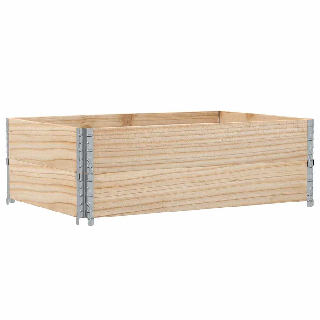 vidaXL Nadstawki paletowe, 2 szt., 120x80 cm, lite drewno sosnowe