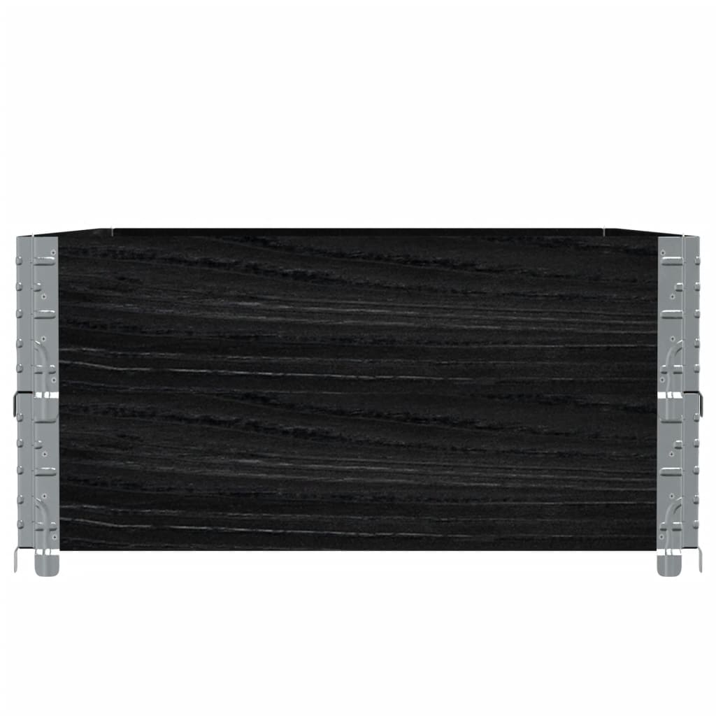 vidaXL Nadstawki paletowe, 2 szt., czarne, 120x80 cm, drewno sosnowe